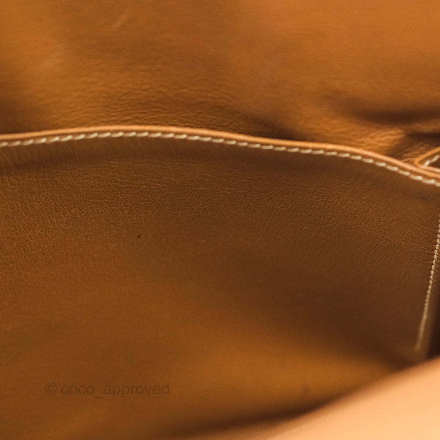 Hermes Vintage Kelly 32 Retourne Natural Gold Hardware