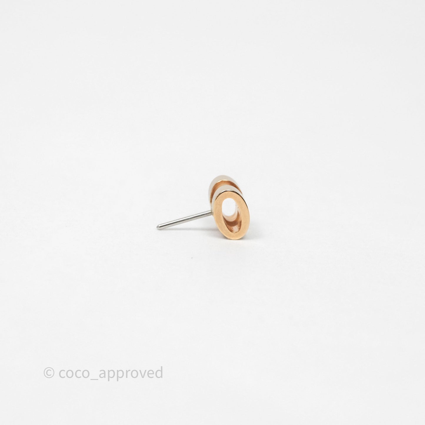 Hermès Mini Pop H Earrings Marron Glace Rose Gold