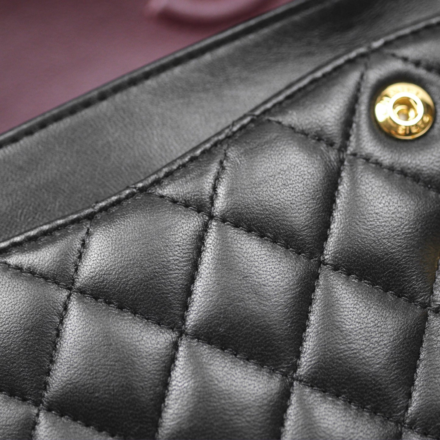 Chanel Small Classic Flap Quilted Black Lambskin Gold Hardware