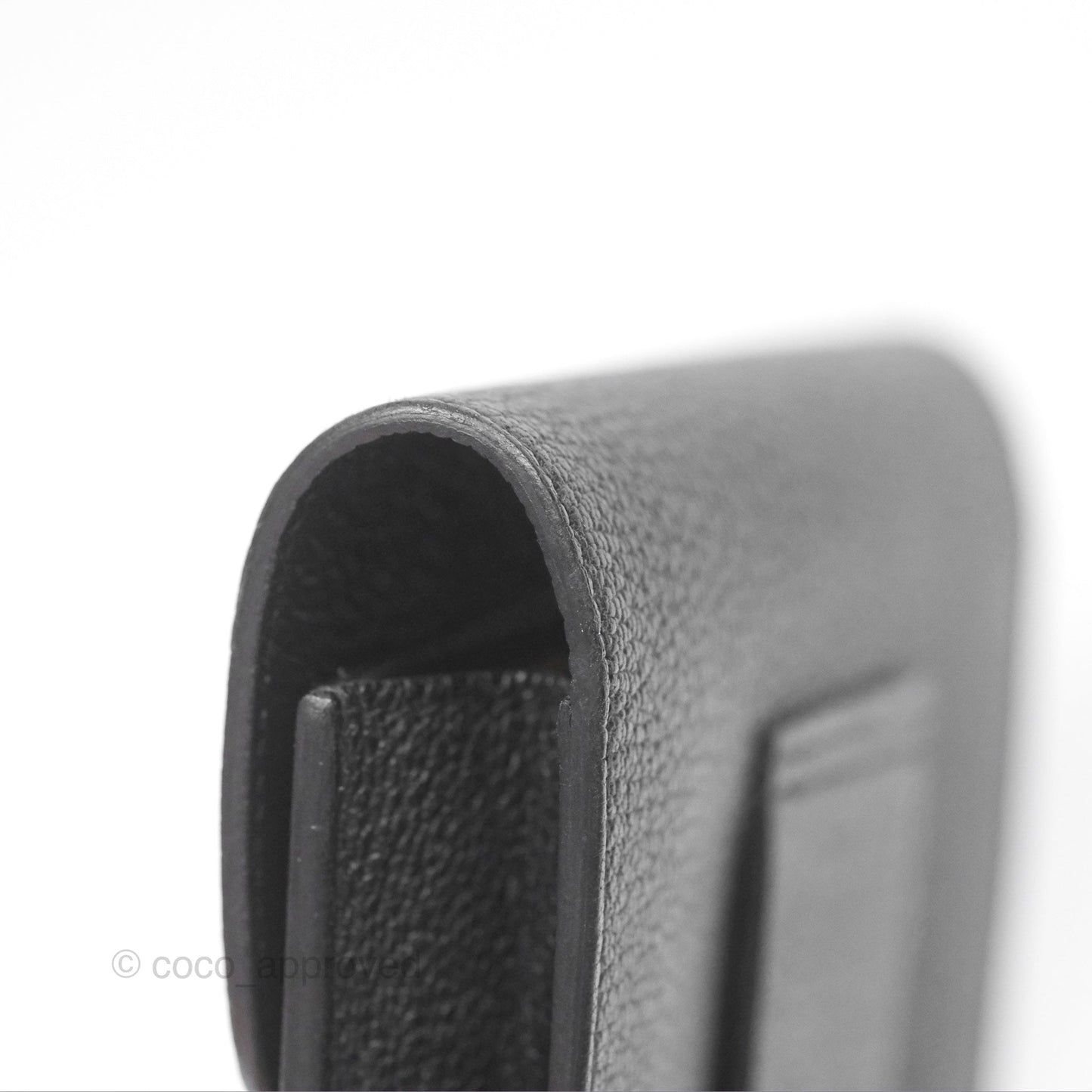 Hermès Roulis Slim Wallet Black Noir 89 Chevre Mysore Gold Hardware