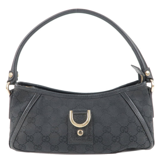 Luxury Gucci Abbey GG Canvas Leather Shoulder Bag Black 130939