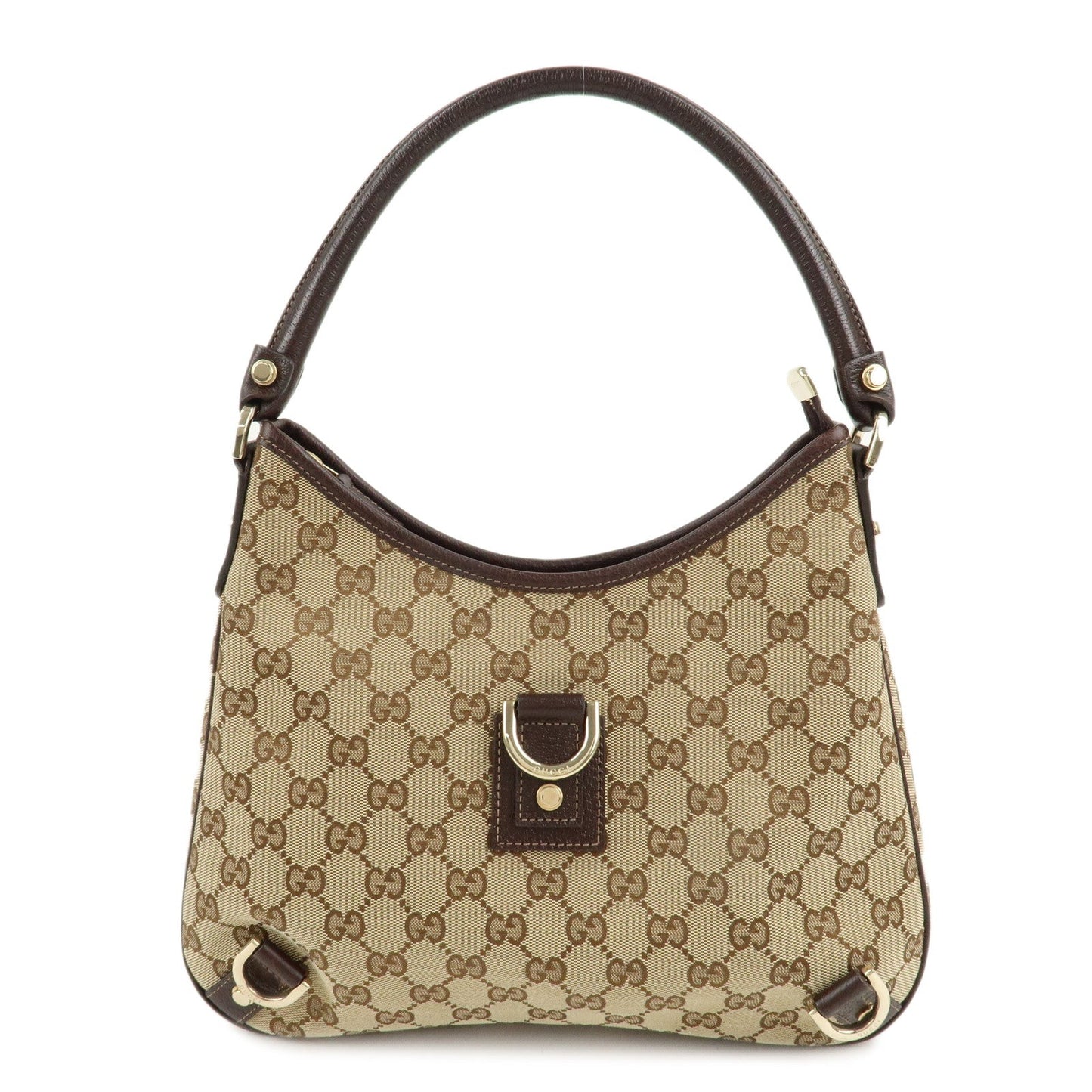 Luxury Gucci Trending 2025 Abbey GG Canvas Leather Shoulder Bag Beige Brown 130738