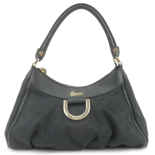 Luxury Gucci Abbey GG Canvas Leather Shoulder Bag Black 190525