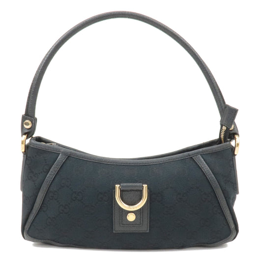 Luxury Gucci Abbey GG Canvas Leather Shoulder Bag Black 130939