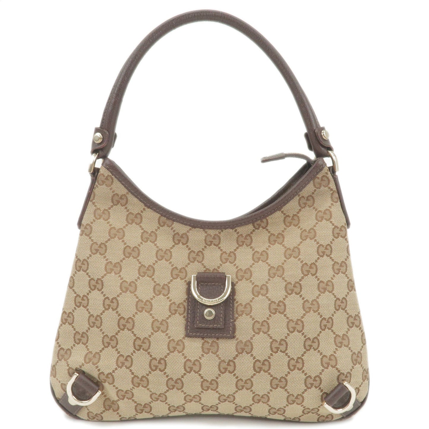 Luxury Gucci Trending 2025 Abbey GG Canvas Leather Shoulder Bag Beige Brown 130738