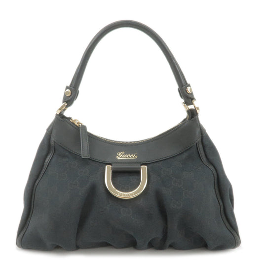 Luxury Gucci Abbey GG Canvas Leather Shoulder Bag Black 190525
