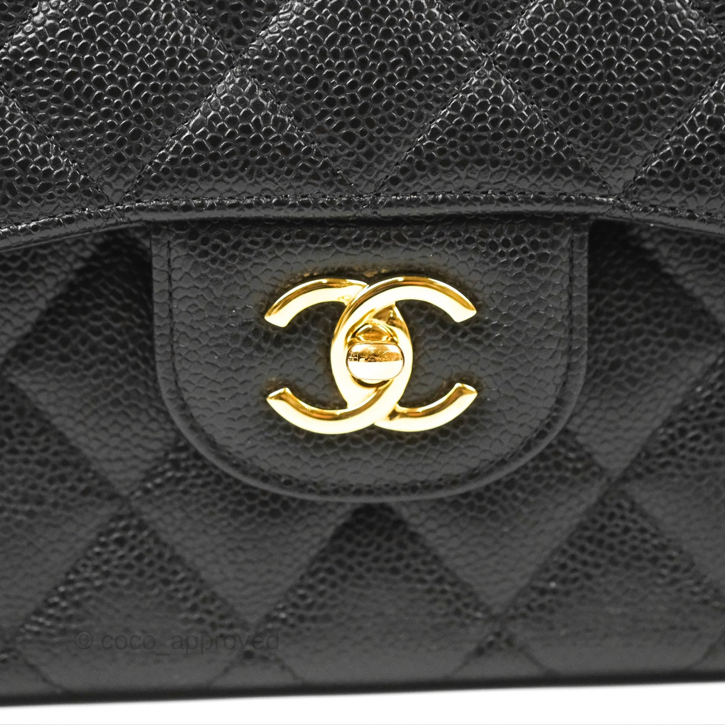 Chanel Jumbo Double Flap Black Caviar Gold Hardware⁣⁣