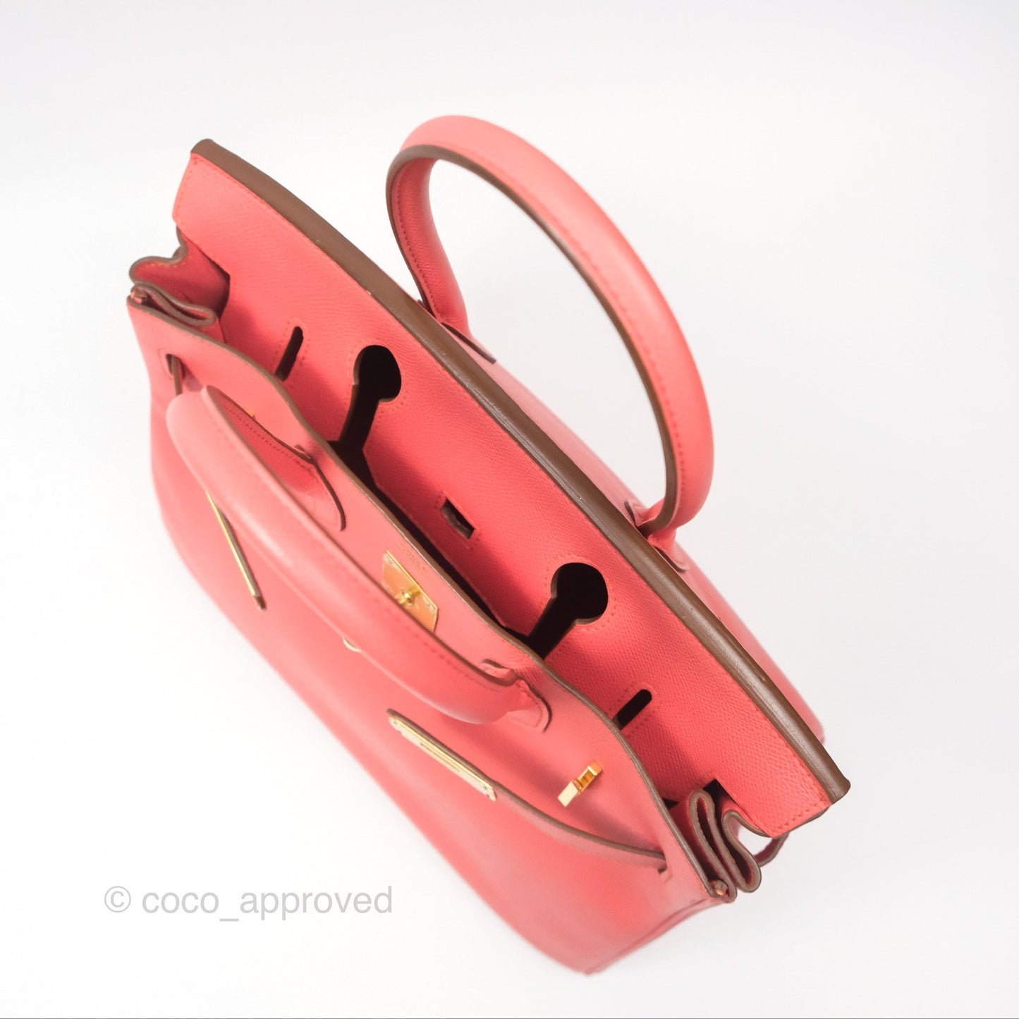 Hermès Birkin 30 Retourne Flamingo I5 Epsom Gold Hardware