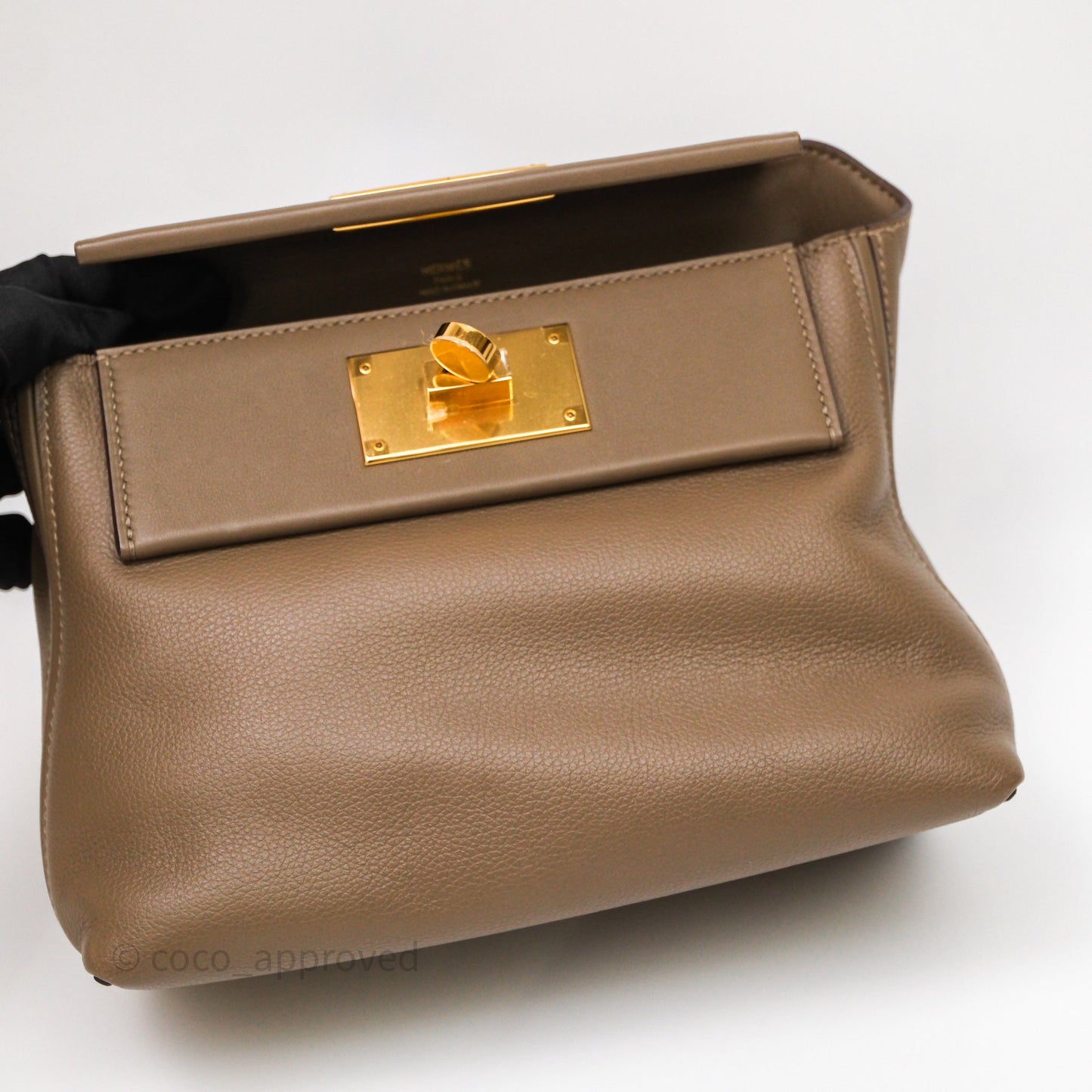 Hermès 24/24 21 Mini Etoupe 18 Evercolor/Swift Gold Hardware
