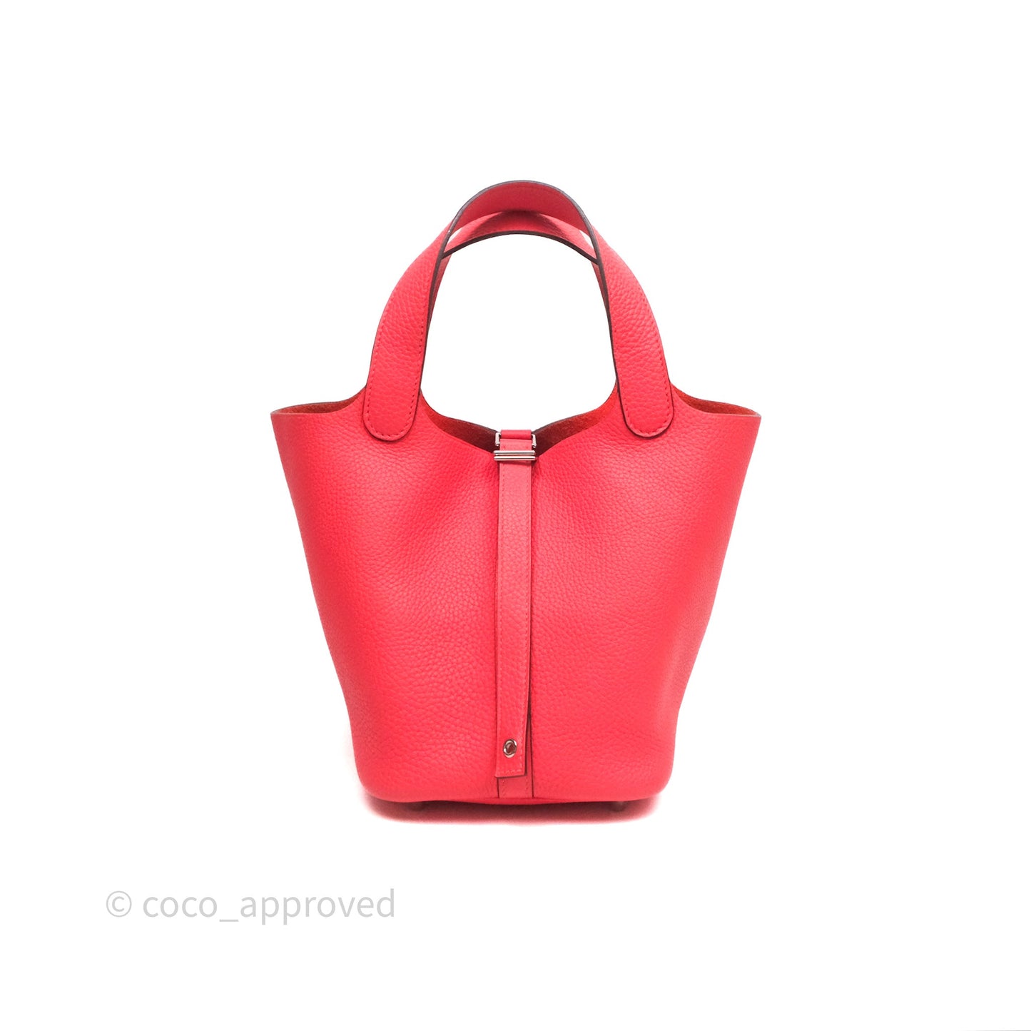 Hermès Picotin 18 Rose Texas Taurillon Clemence Palladium Hardware