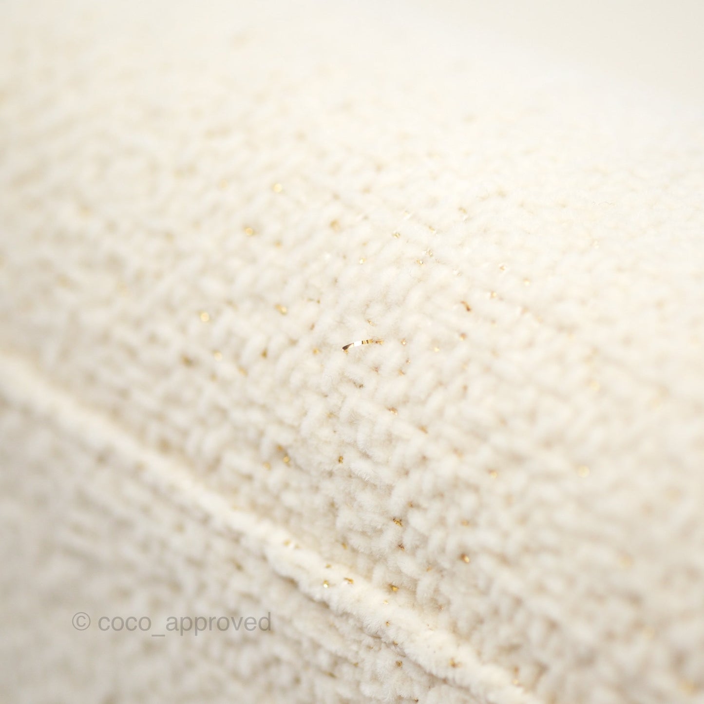 Chanel Medium Deauville Tote Ivory Lurex Boucle 19A