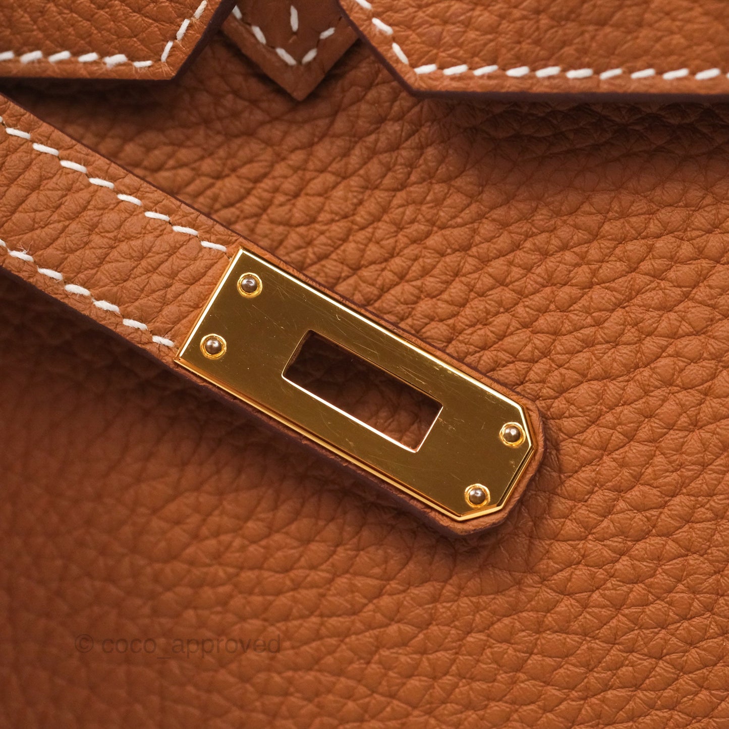 Hermes Retourne Birkin 25 Gold 37 Togo Gold Hardware