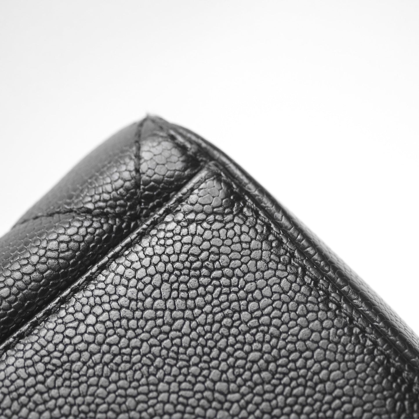 Chanel Vintage Quilted CC Tote Black Caviar Gold Hardware