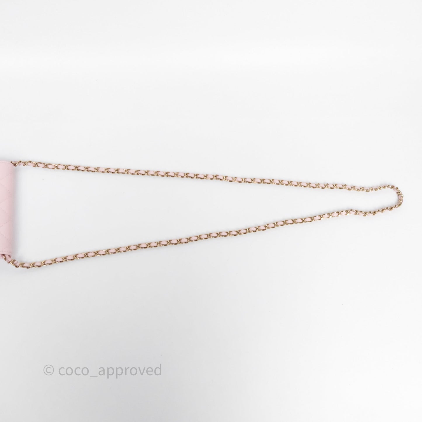 Chanel Mini Wallet With Chain Light Pink Caviar Gold Hardware