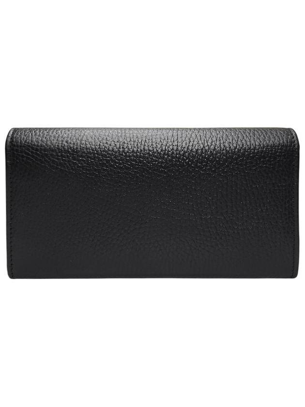 Luxury Gucci Trending 2025 615524 GG interlocking black leather long wallet