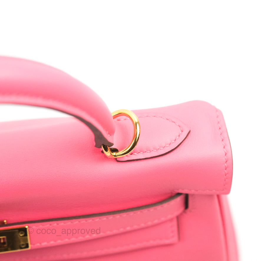 Hermès Retourne Kelly 25 Veau Swift Rose Azalee Gold Hardware