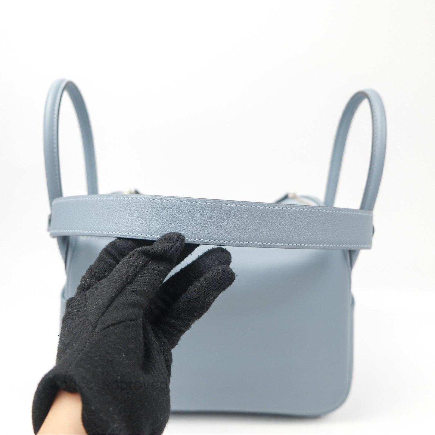 Hermès Lindy 26 Blue Lin Evercolor Palladium Hardware