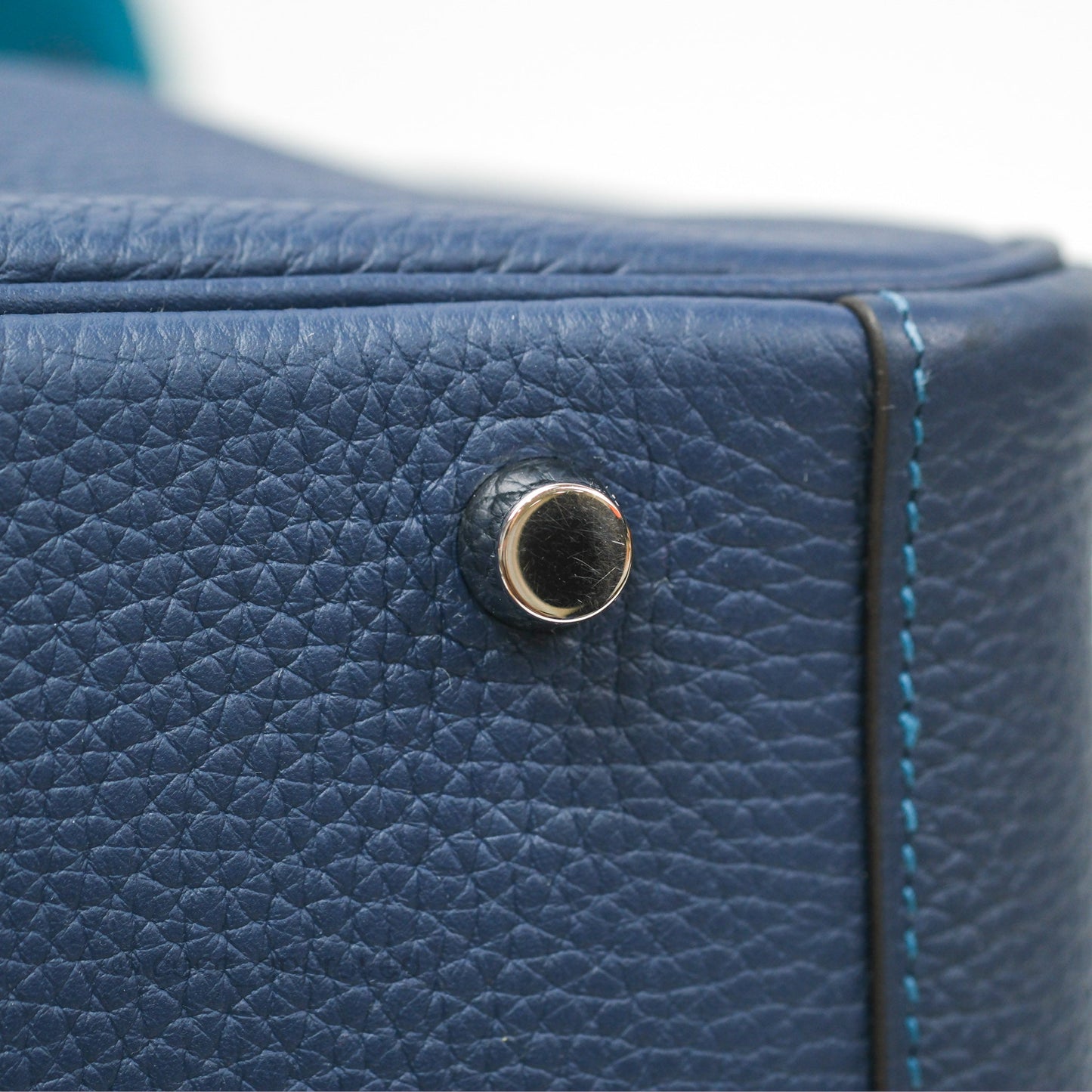 Hermès Lindy 30 Blue Saphir/ Blue Izmir Clemence Palladium Hardware
