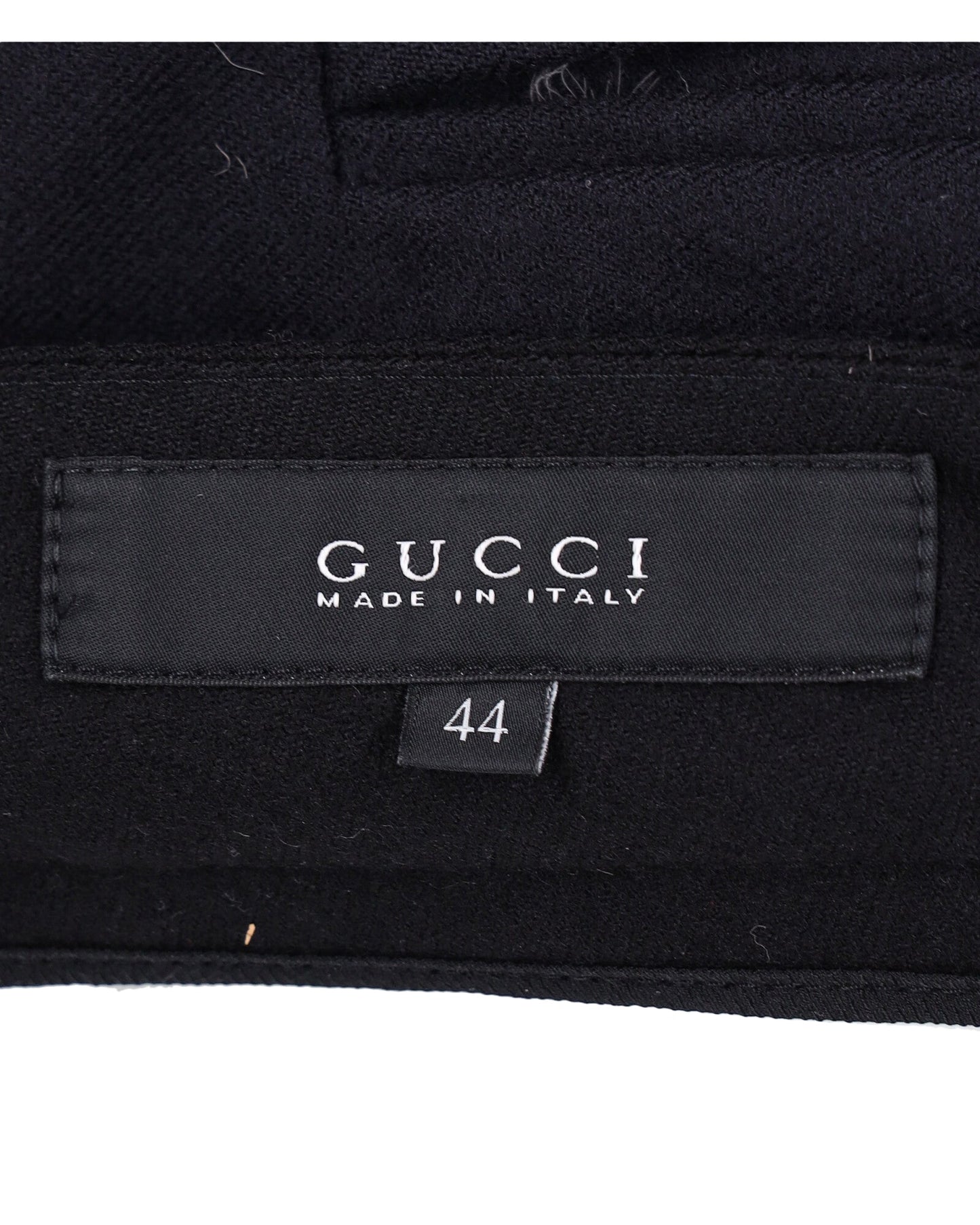 Luxury Gucci Trending 2025 Boot-Cut Trousers in Navy Blue Wool
