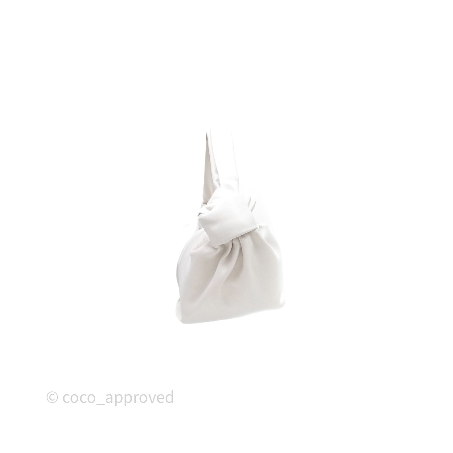 Bottega Veneta Double Knot Leather White Bag