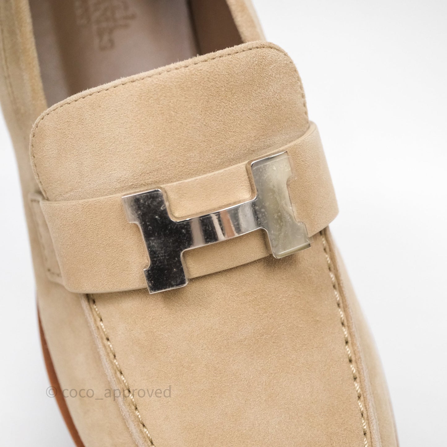 Hermes Faubourg loafer Beige Camel Size 36.5