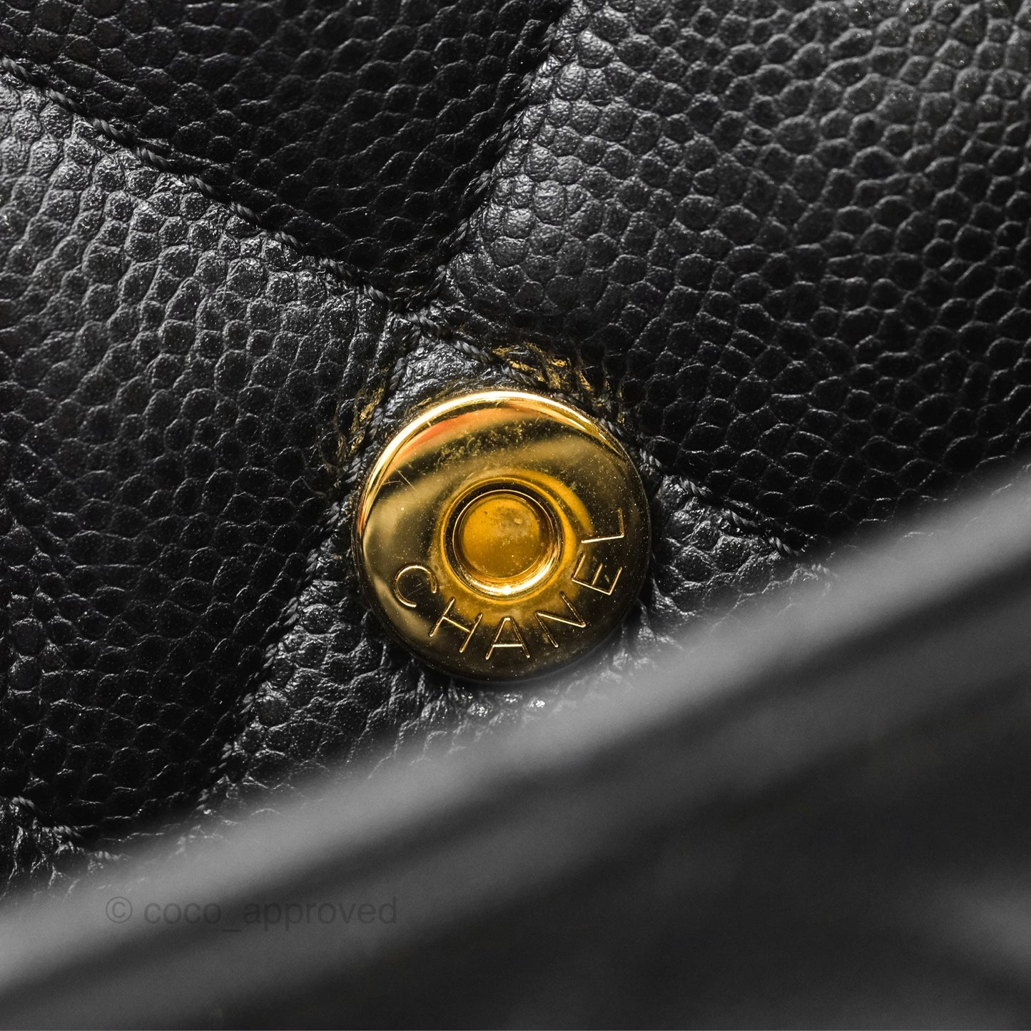 Chanel Quilted Caviar Leather Timeless CC Soft Shopping Tote Bag Black