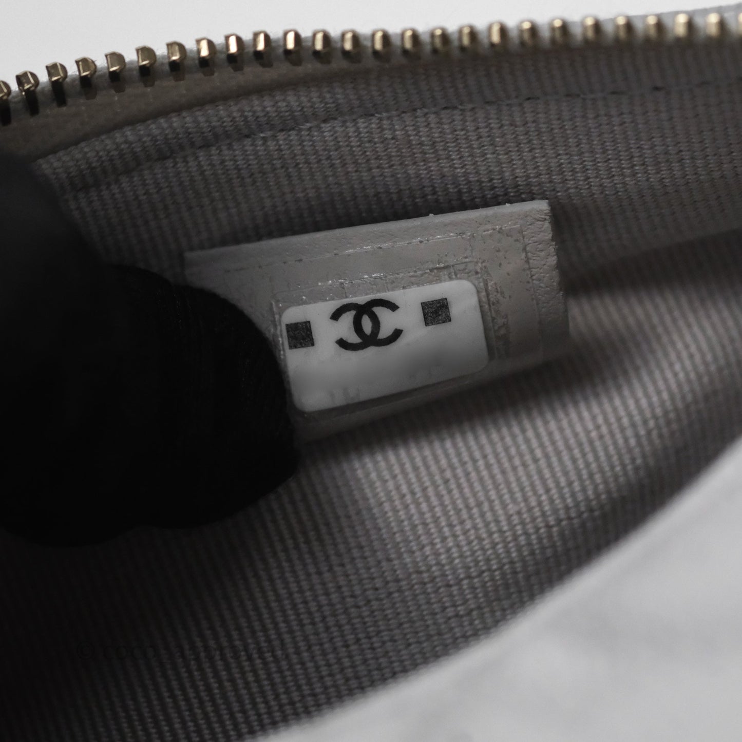 Chanel Quilted Hobo With Chain Light Grey Caviar Gold Hardware 25C