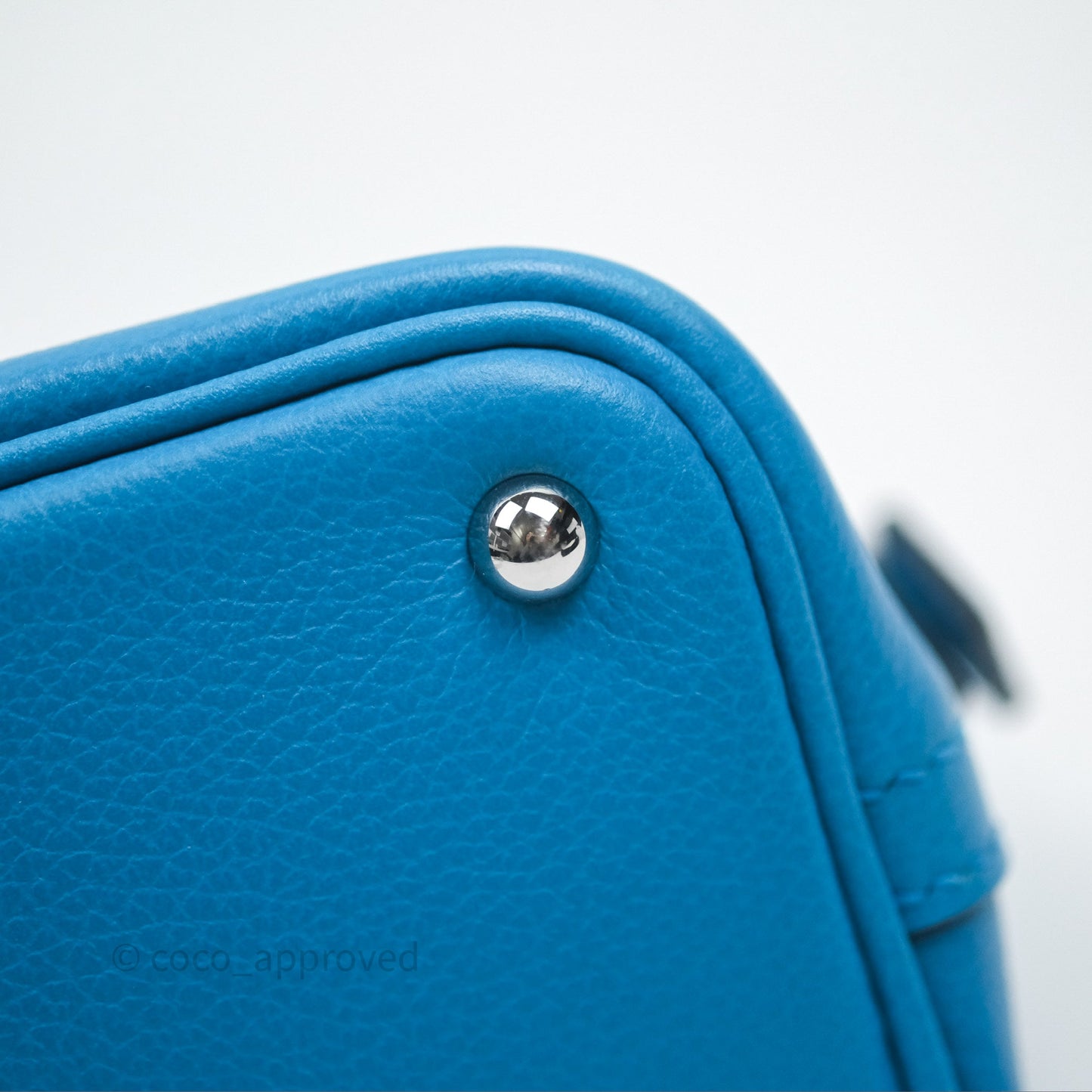 Hermès Bolide Mini 1923 Bleu Frida 0F/ Rose Mexico 0D Evercolor Palladium Hardware