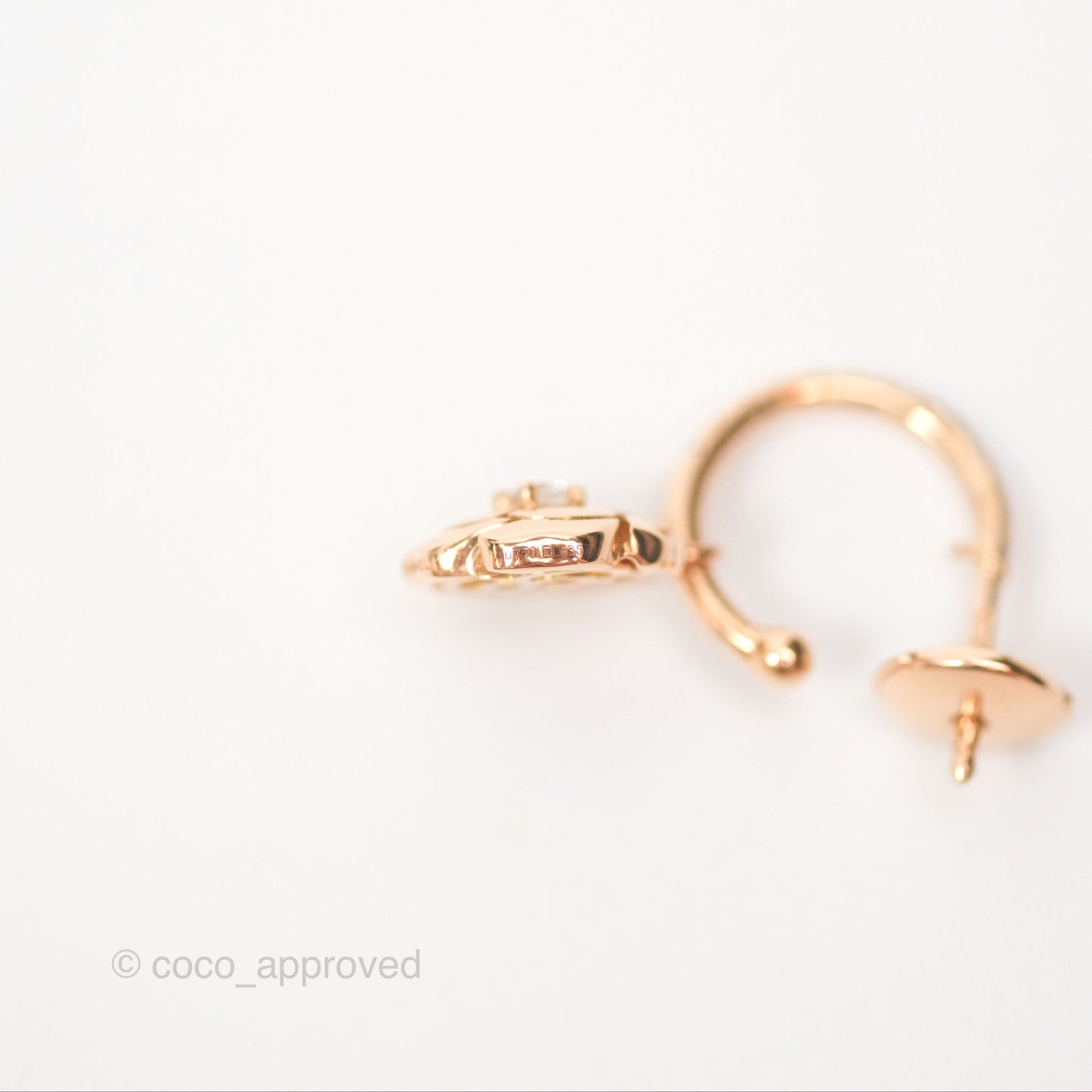 Chanel Extrait De Camelia Earrings 18K Rose Gold