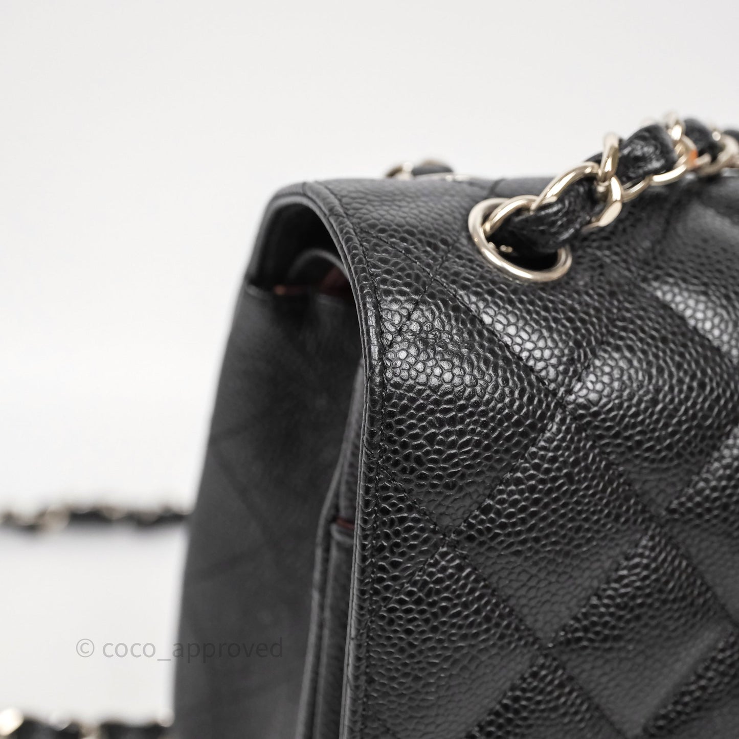 Chanel Jumbo Double Flap Black Caviar Silver Hardware⁣⁣