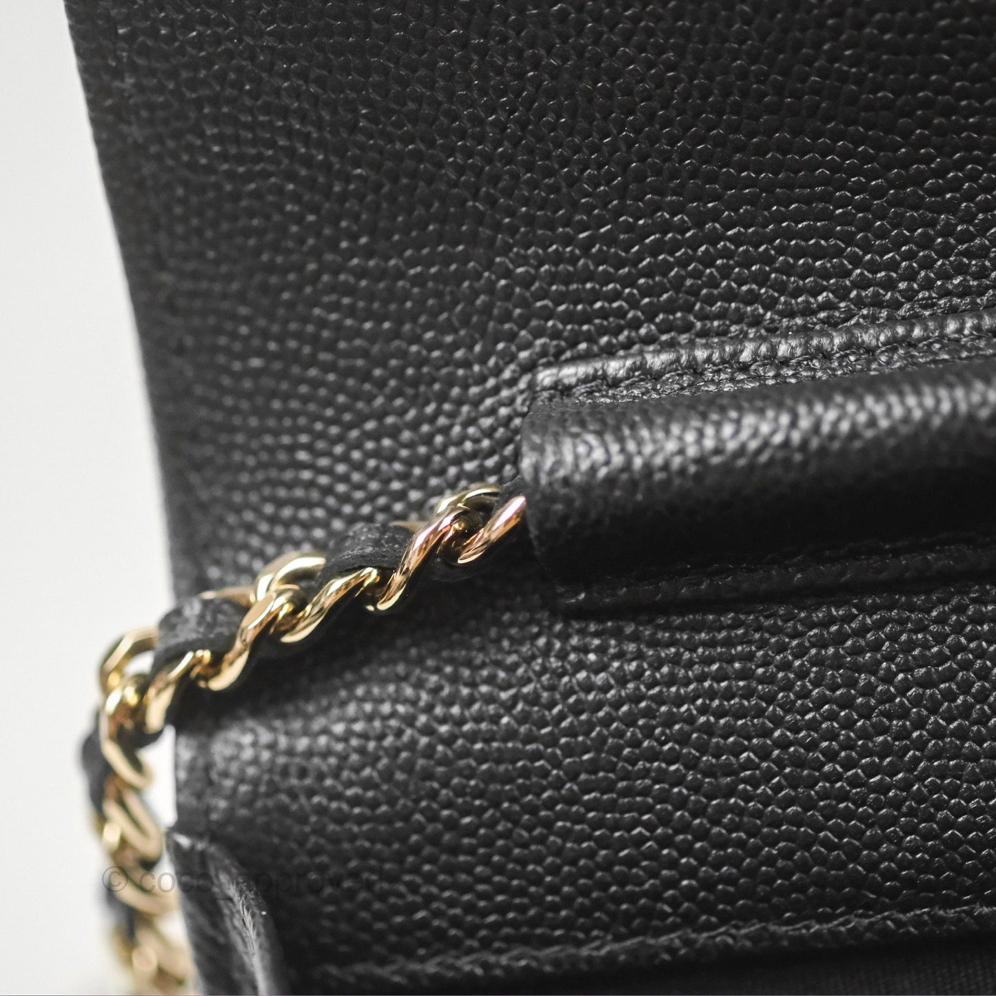 Chanel Mademoiselle WOC Black Caviar Gold Hardware