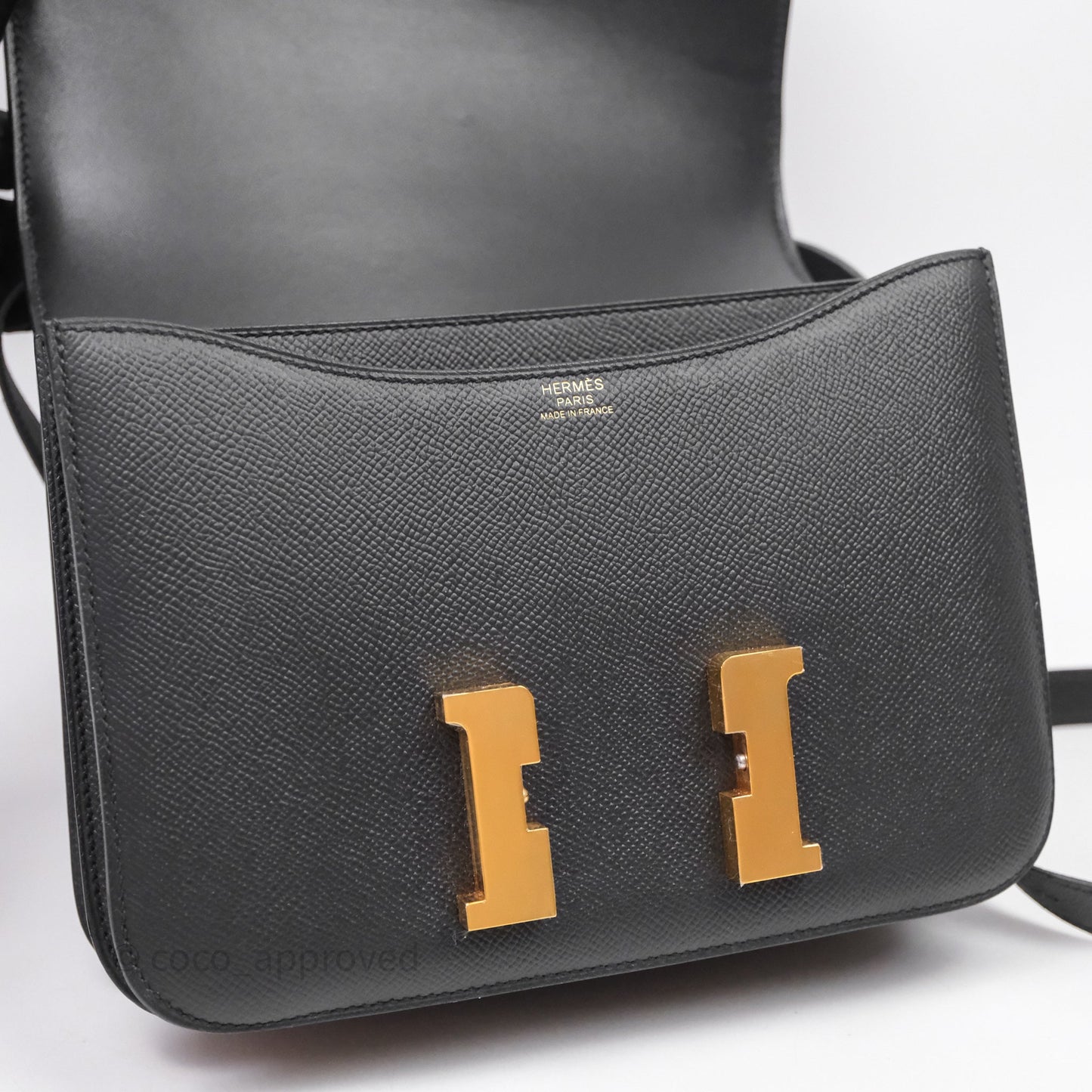 Hermès Constance 24 Noir 89 Epsom Gold Hardware