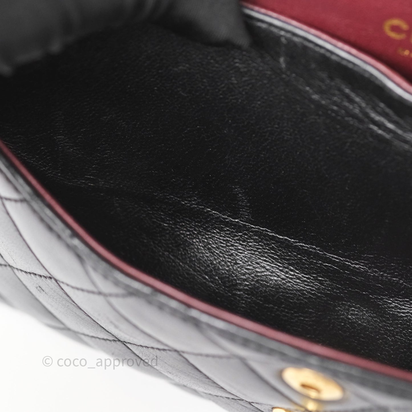 Chanel Small Classic Flap Quilted Black Lambskin Gold Hardware