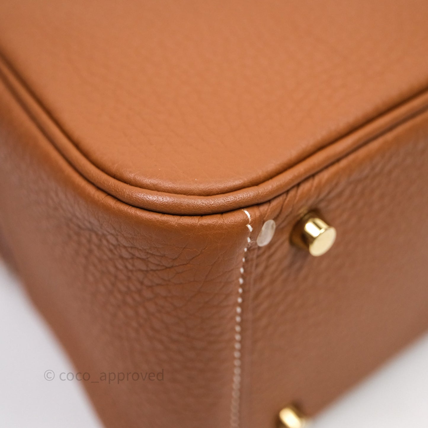 Hermès Mini Lindy 20 Gold Clemence Gold Hardware