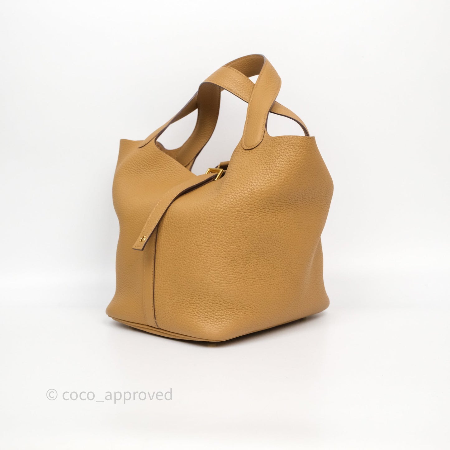 Hermès Picotin 22 Biscuit 4B Clemence Gold Hardware