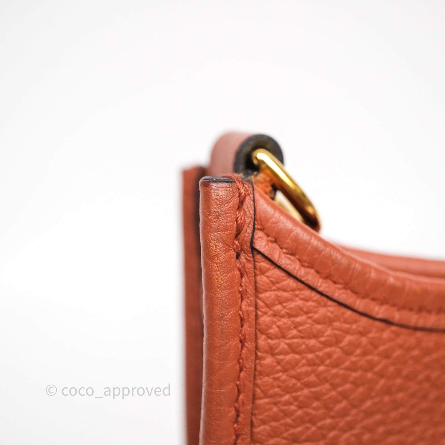 Hermès Mini Evelyne 16 Brick Clemence Gold Hardware