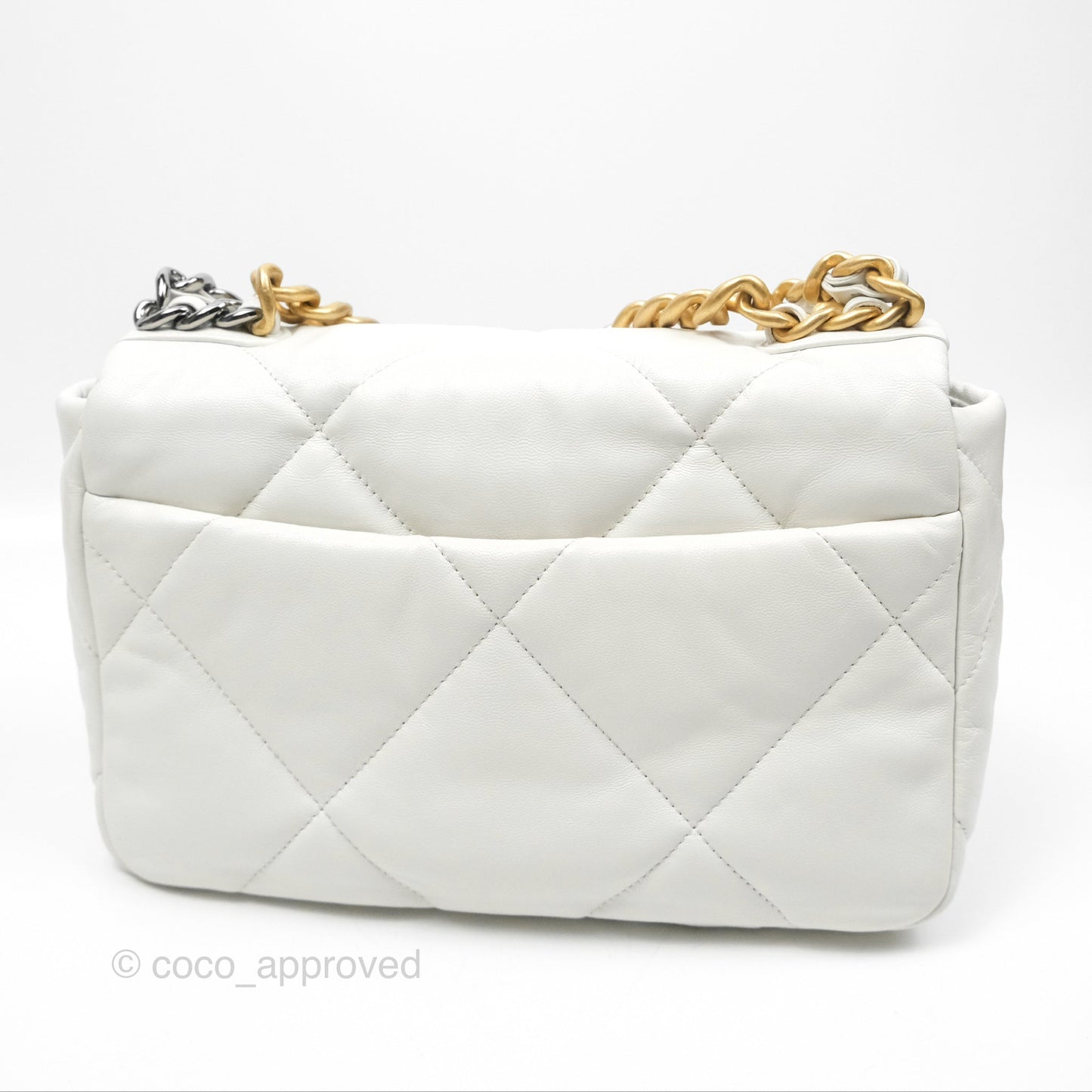 Chanel 19 Small Off White Mixed Hardware