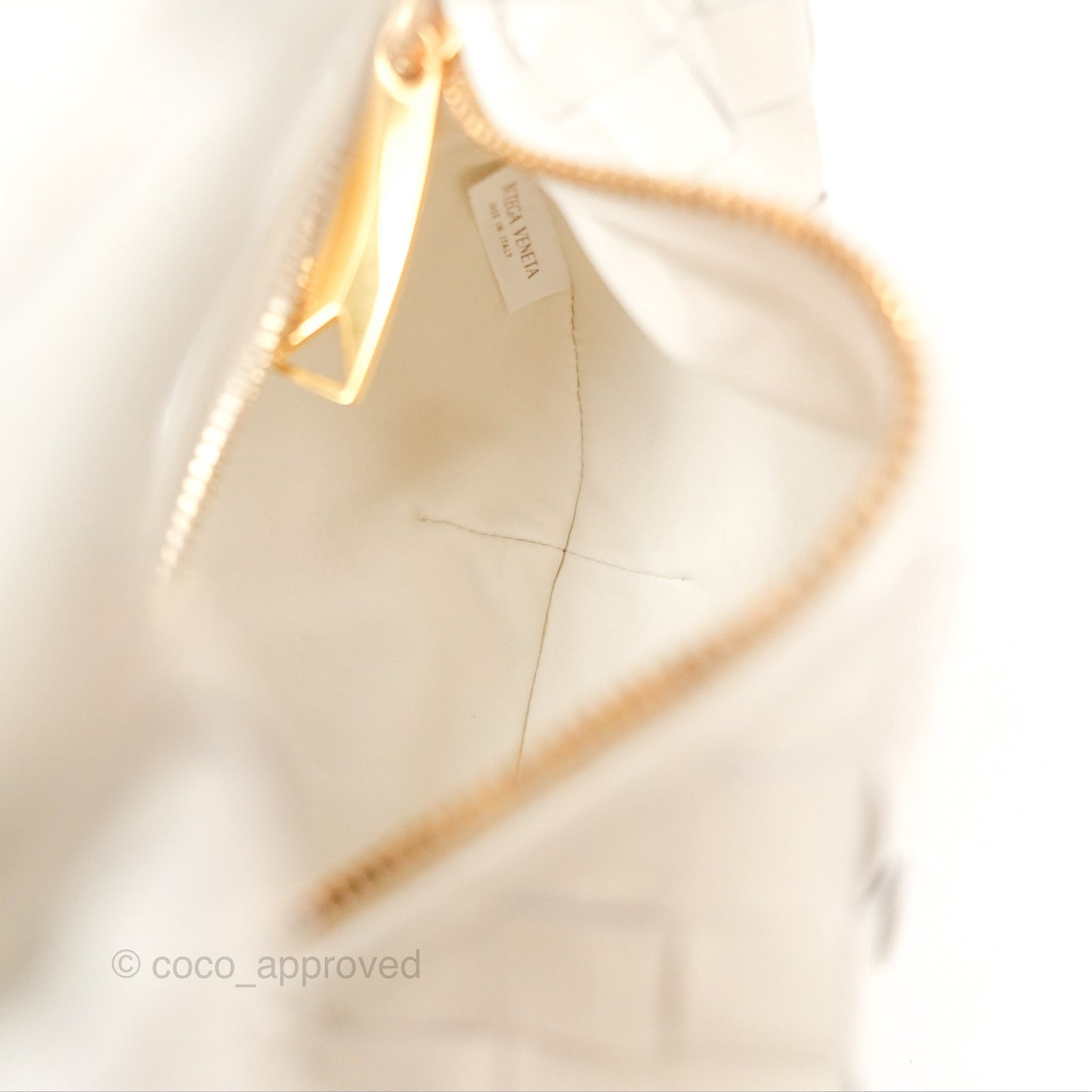 Bottega Veneta Mini Jodie Bag Intrecciato White Patent