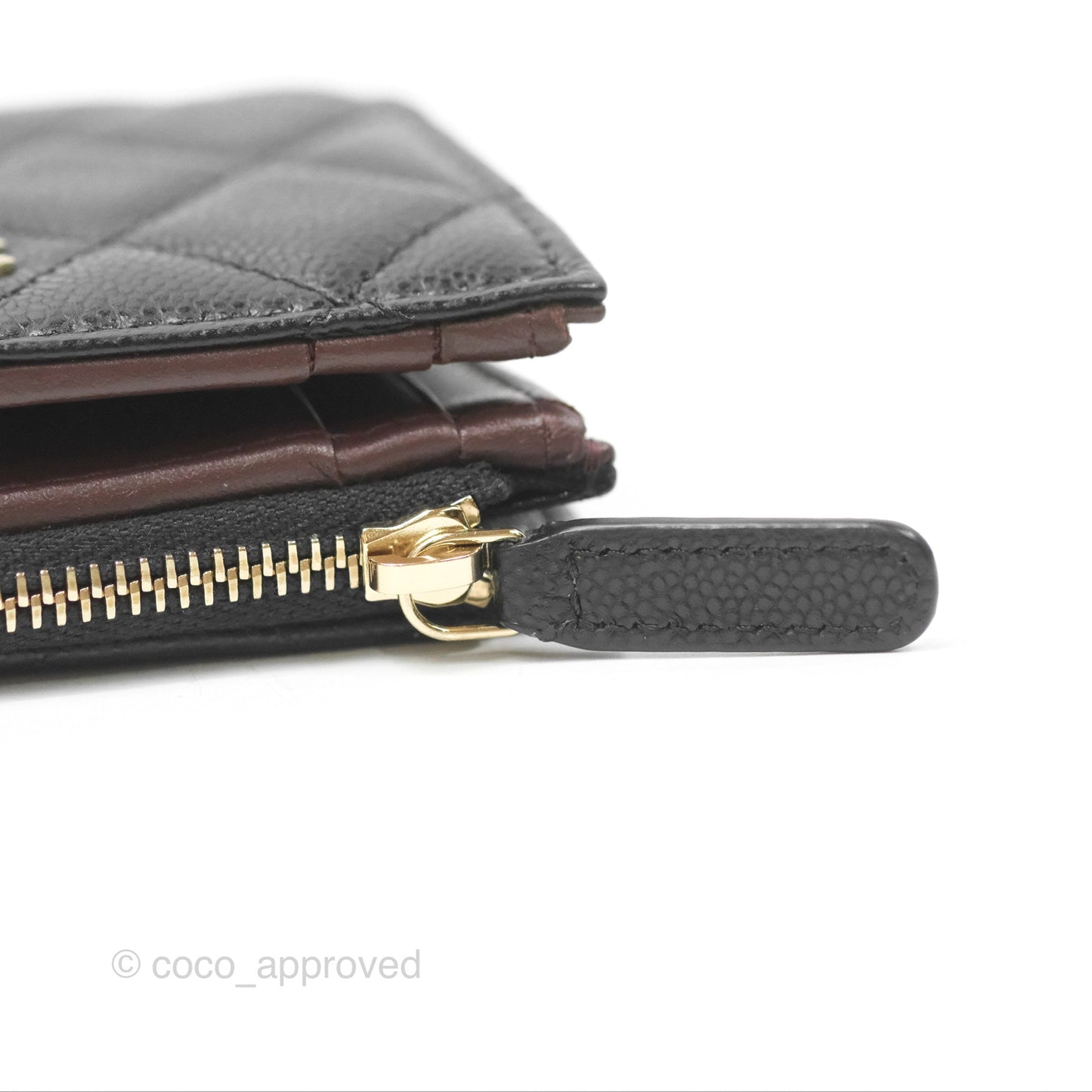 Chanel Compact Wallet Black Caviar Gold Hardware 23A