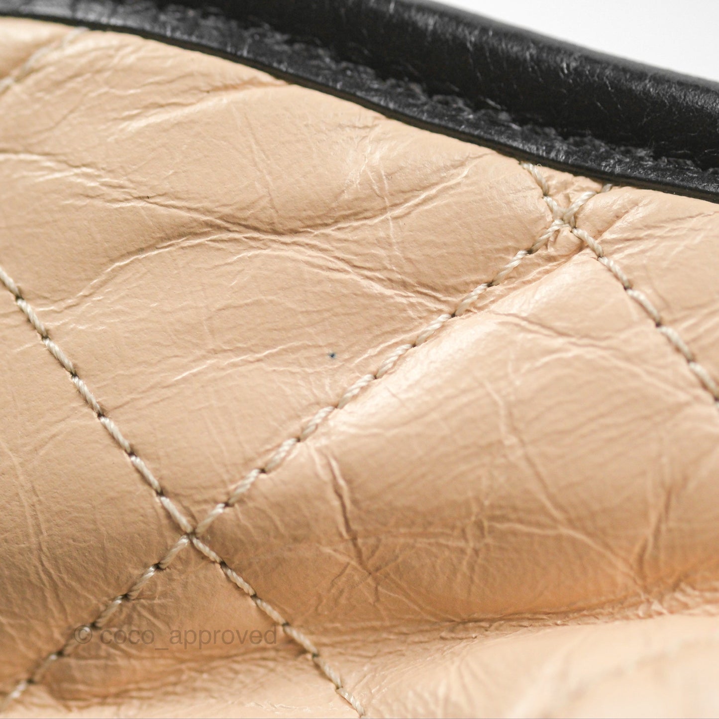 Chanel Large Gabrielle Hobo Beige Black Aged Calfskin Mixed Hardware