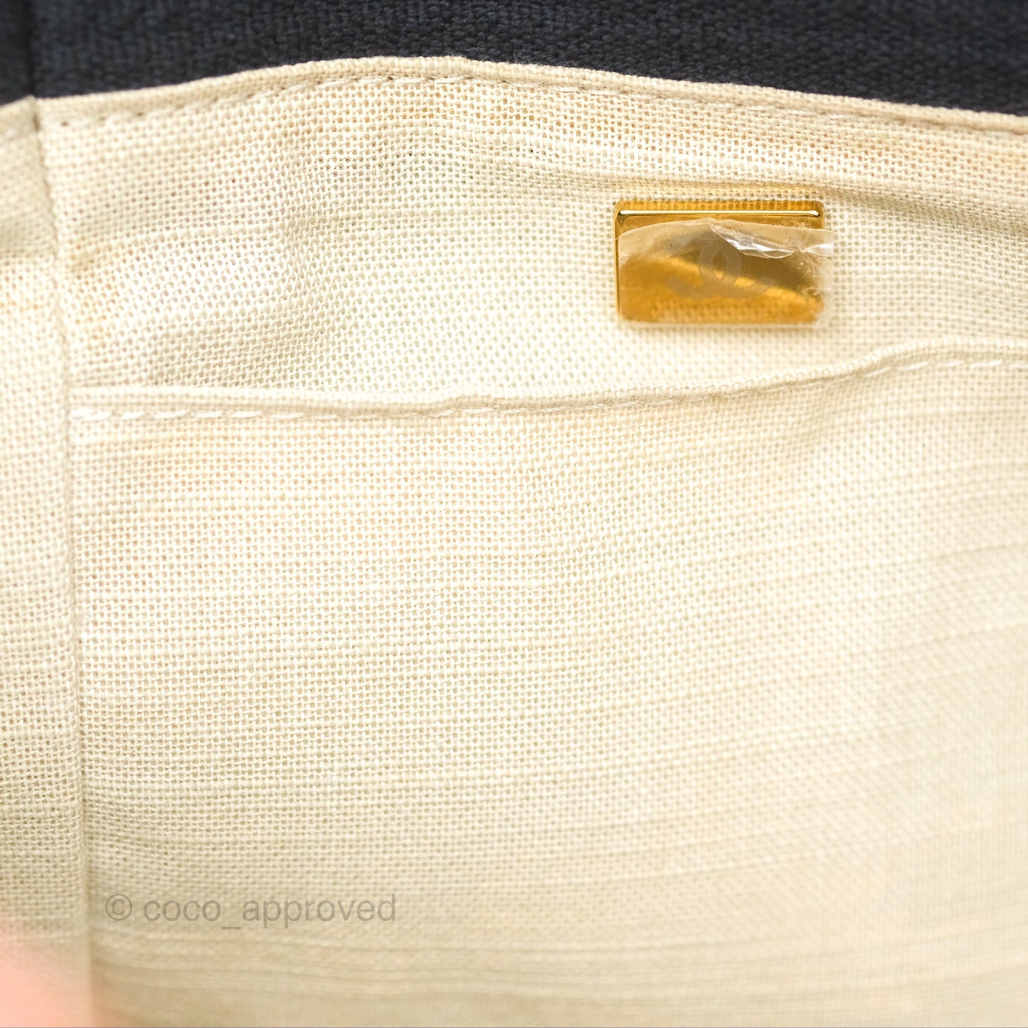 Chanel Medium Canvas Deauville Tote Navy Gold Hardware