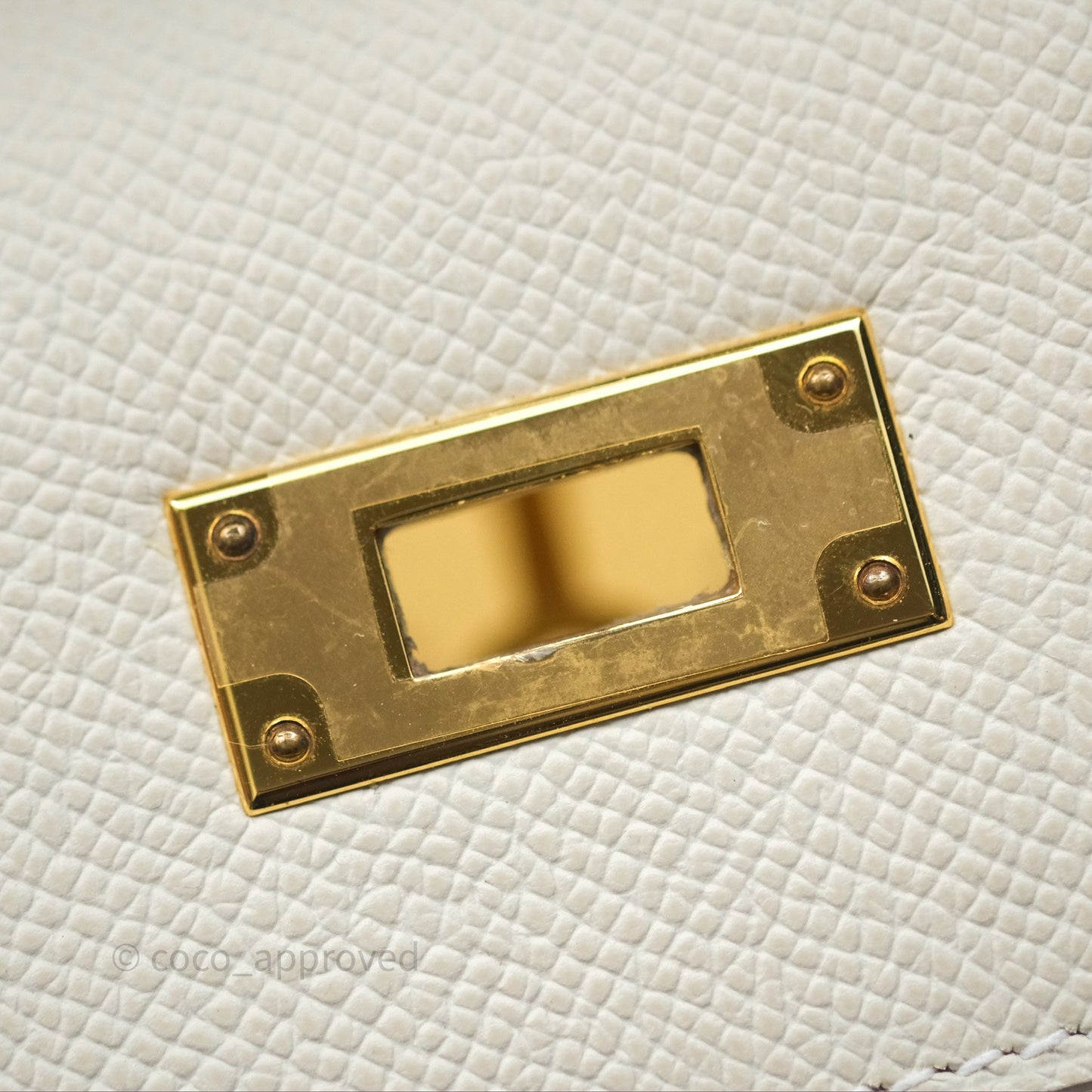 Hermès Kelly 28 Sellier Craie 10 Epsom Gold Hardware