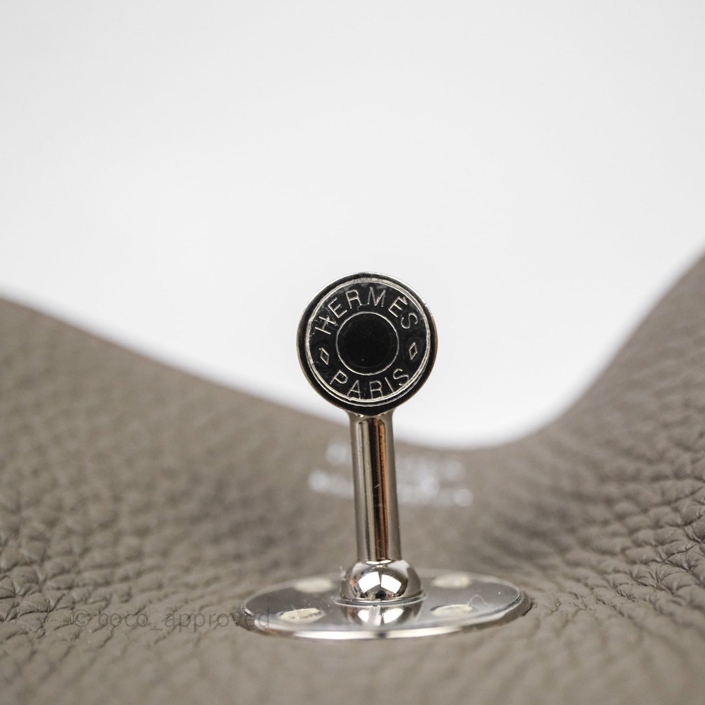 Hermès Lindy 30 Etain 8F Clemence Palladium Hardware