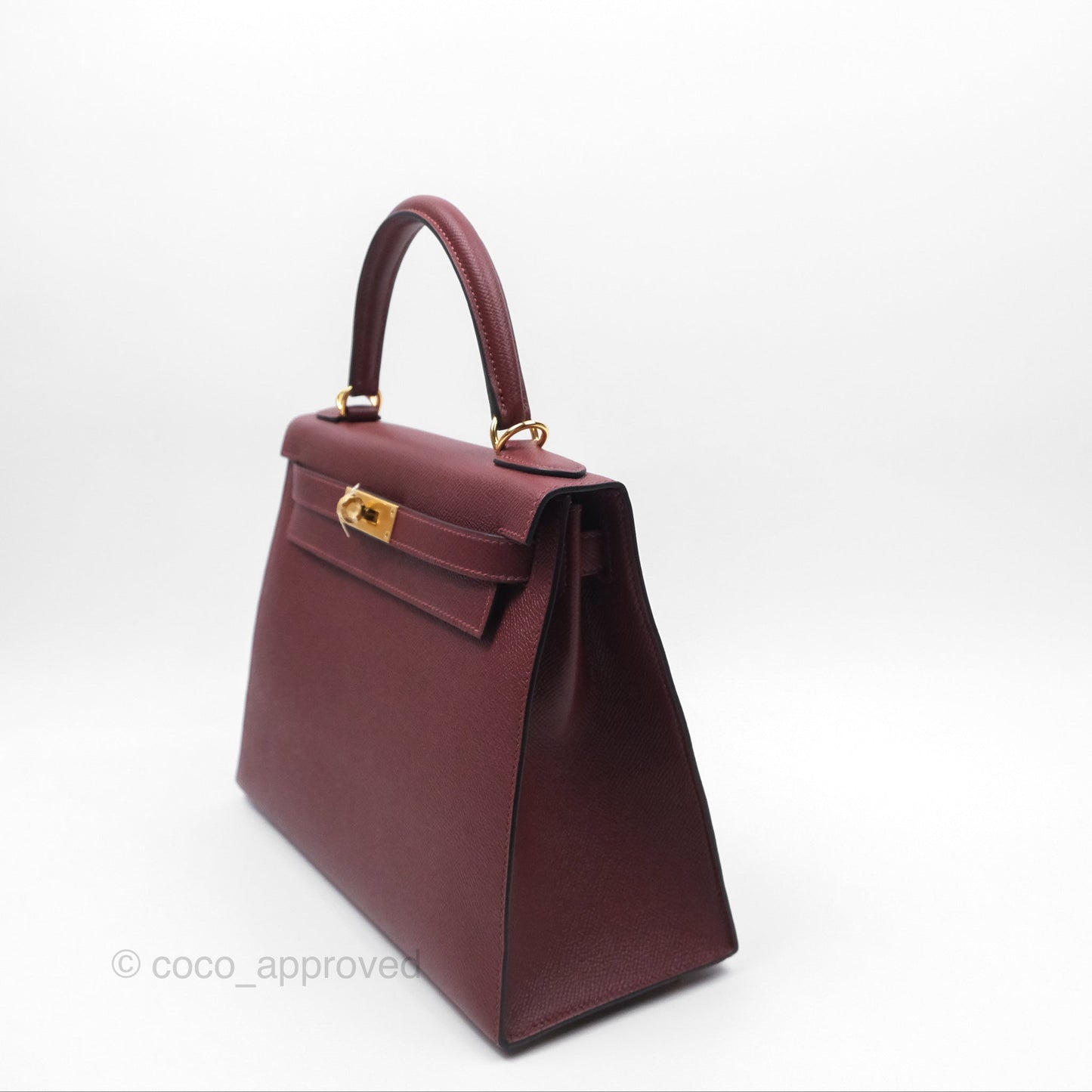 Hermès Kelly 28 Sellier Rouge Epsom Gold Hardware