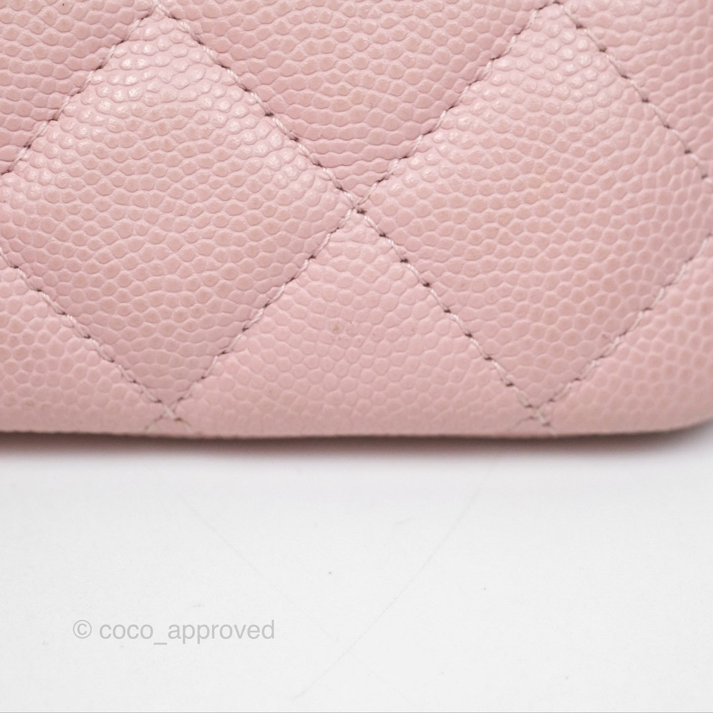 Chanel Quilted Classic Zip Card Holder Wallet Pink Caviar Gold Hardware