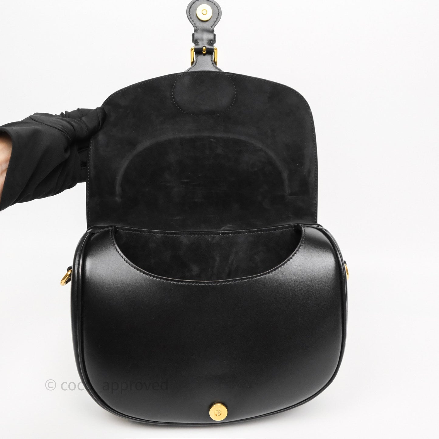 Dior Medium Bobby Flap Black Box Calfskin