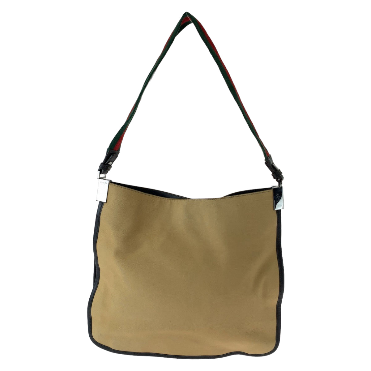 Luxury Gucci Trending 2025 Canvas Shoulder Bag Beige Red Green Silver Hardware