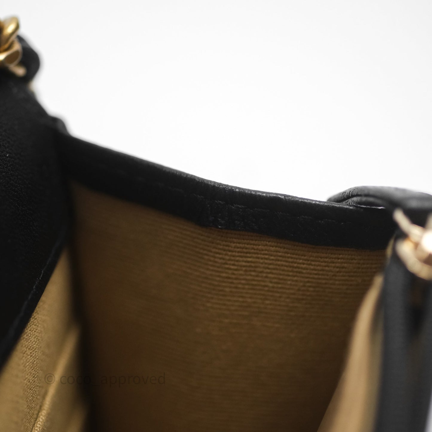 Chanel Quilted Pearl Crush Wallet on Chain WOC Black Lambskin Aged Gold Hardware
