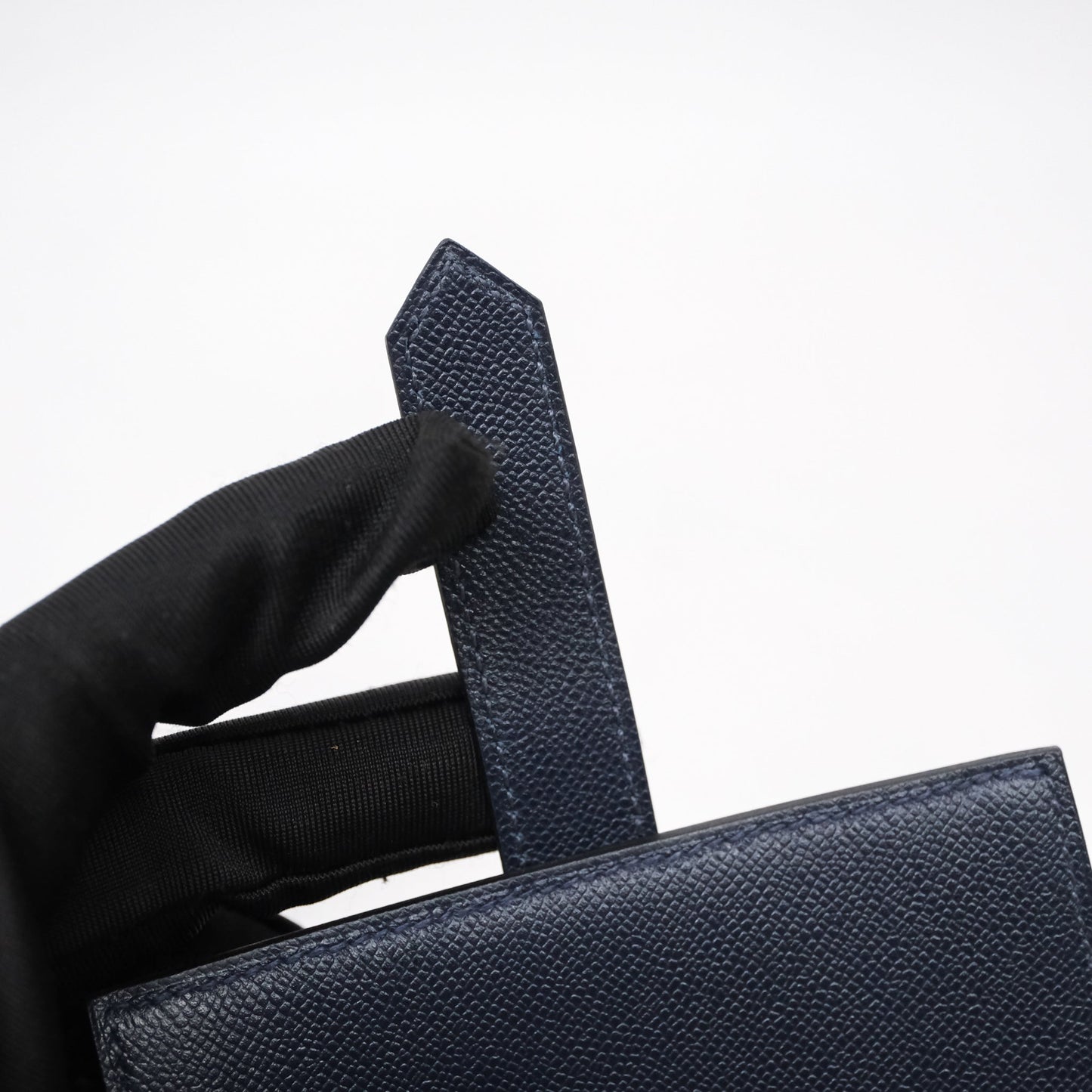 Hermès Bearn Mini Wallet Bleu Nuit 2Z Epsom Gold Hardware