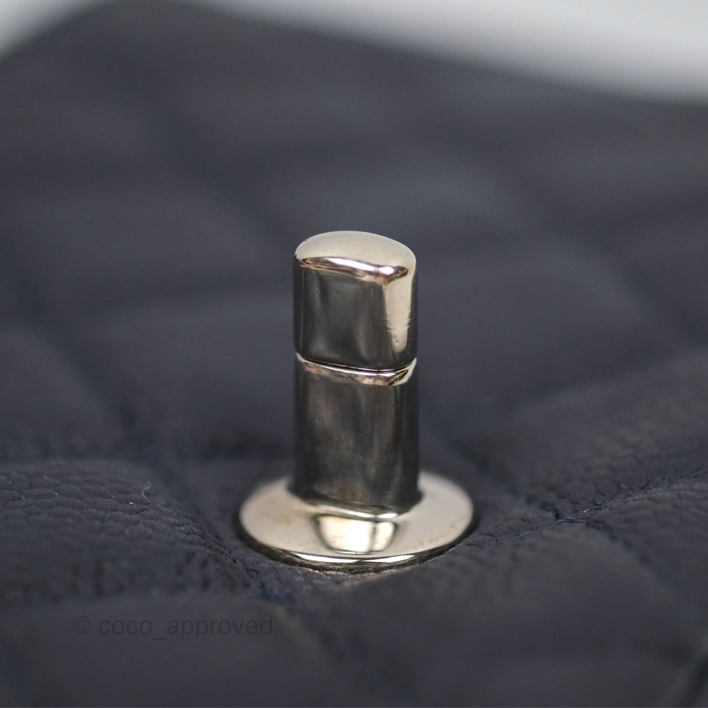 Chanel Mini Rectangular Quilted Dark Navy Caviar Silver Hardware